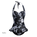 Maillot de bain rétro à pois, design classique élégant
