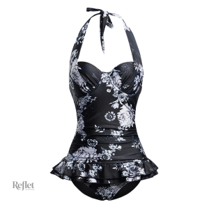 Maillot de bain rétro à pois, design classique élégant