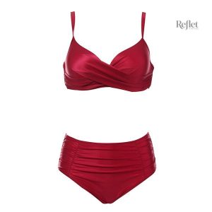 Maillot de bain vintage rouge élégant et rétro