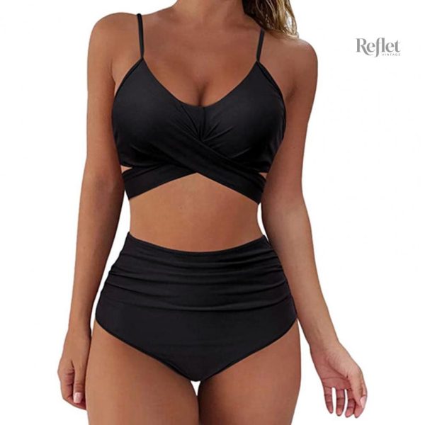 Maillot de bain violet tendance vintage
