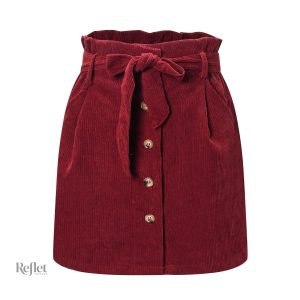 Mini jupe colorée, tendance années 70