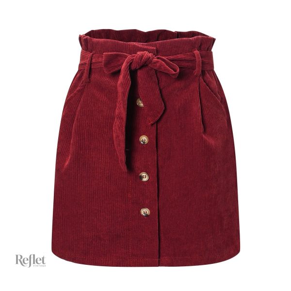 Mini jupe colorée, tendance années 70