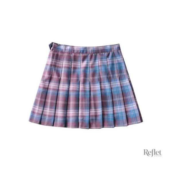 Style rétro avec motif écossais, jupe années 60