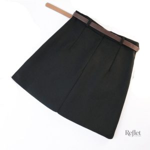 Élégante jupe noire vintage années 60