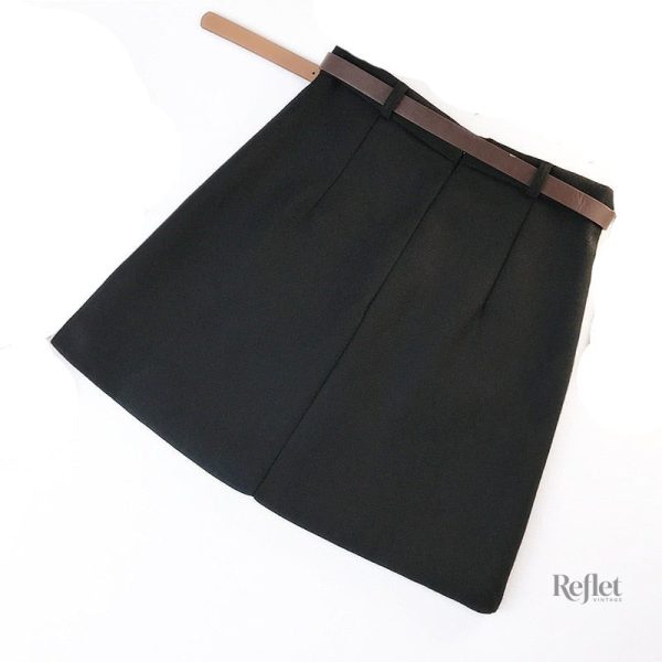Élégante jupe noire vintage années 60