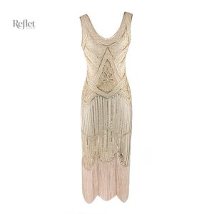 Robe vintage années 30 avec motifs fluides