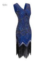 Robe Année 20 Bleu Marine élégante et vintage