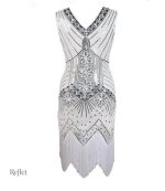 Robe des années 20 en bleu marine tendance