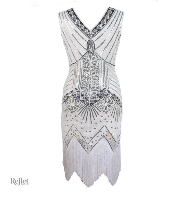 Robe des années 20 en bleu marine tendance
