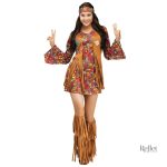 Robe colorée inspirée des tendances des années 70