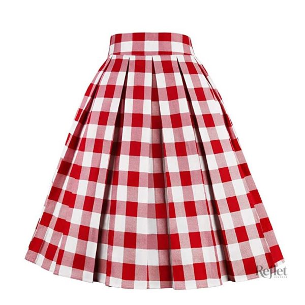 Jupe midi avec taille haute, esprit rétro