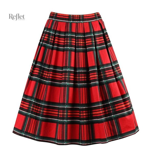 Jupe midi, design inspiré des années 60