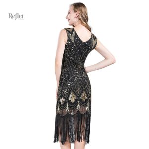 Robe années 30 avec coupe féminine rétro chic