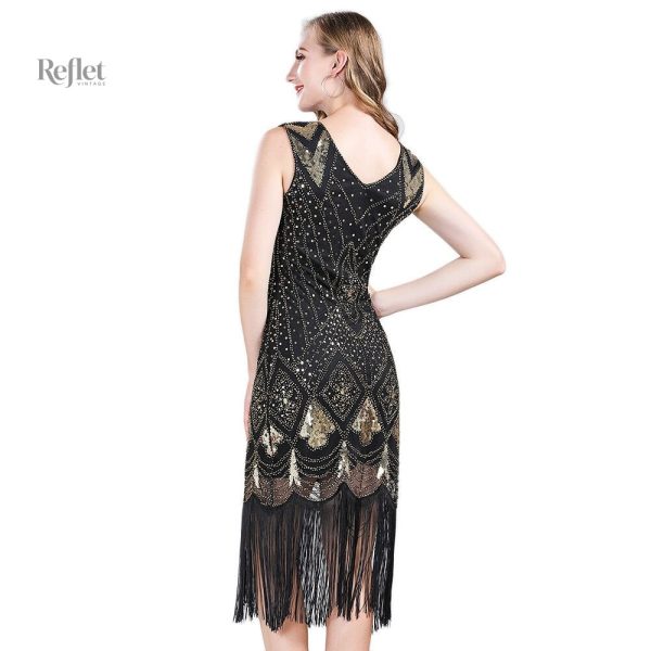 Robe années 30 avec coupe féminine rétro chic