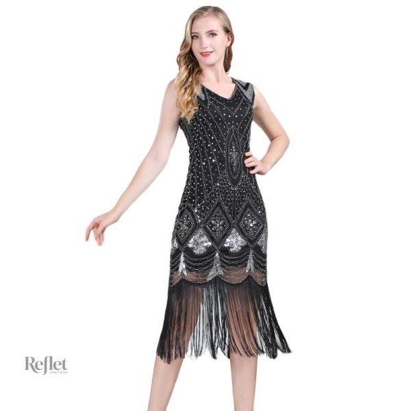 Robe années 30 avec motifs floraux tendance