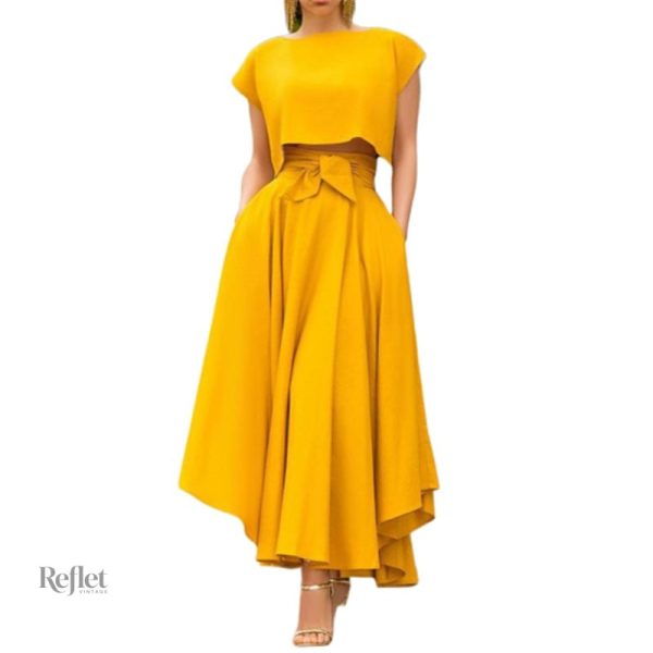 Jupe à pois années 70, charme rétro, style ludique