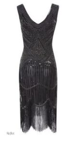 Robe années 30 avec jupe évasée