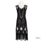 Modèle de robe inspiré des années 30 avec motifs