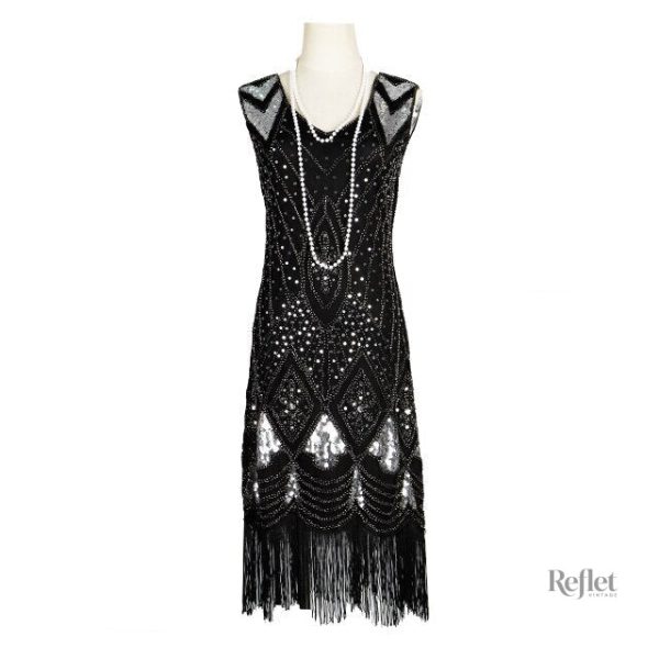 Modèle de robe inspiré des années 30 avec motifs