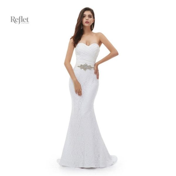 Design classique de robe de mariée en tulle