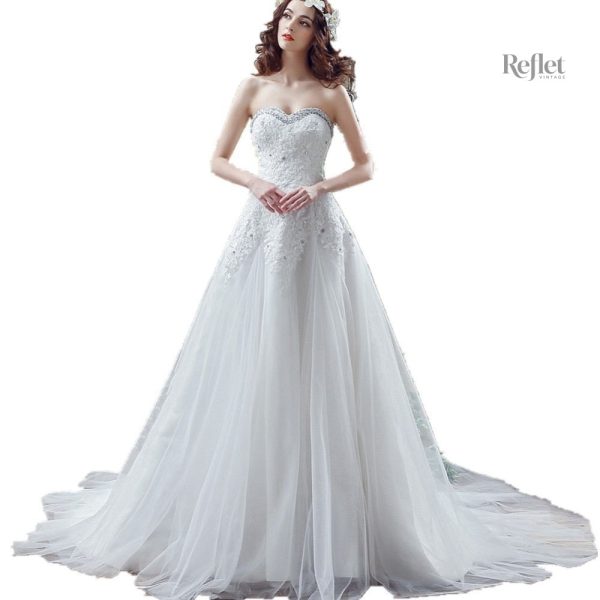 modele-robe-de-mariee-princesse-1 Robe de mariée princesse blanche élégante et romantique
