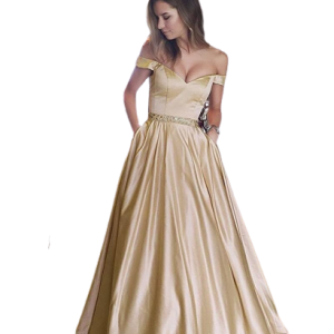 Robe élégante à épaules nues pour occasions spéciales