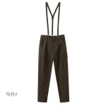 Pantalon vintage à bretelles pour homme
