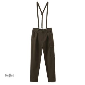 Pantalon vintage à bretelles pour homme