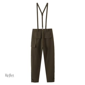 Pantalon homme rétro avec bretelles, style vintage