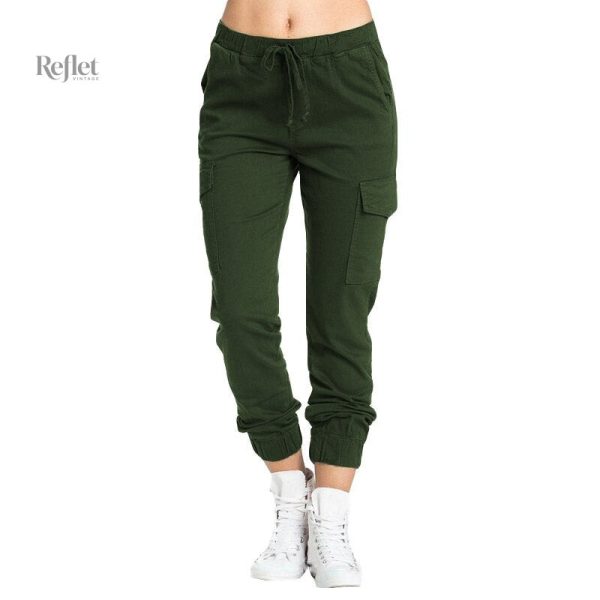 Pantalon femme, design cargo inspiré des années passées