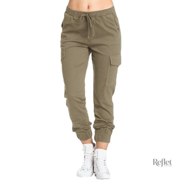 Pantalon rétro pour femme, style urbain cargo
