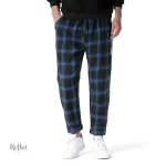 Pantalon homme vintage en tissu à carreaux