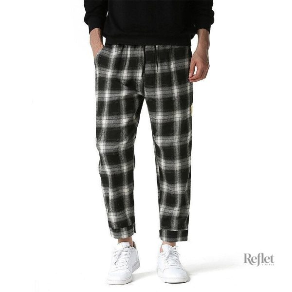 Pantalon homme coupe classique à carreaux