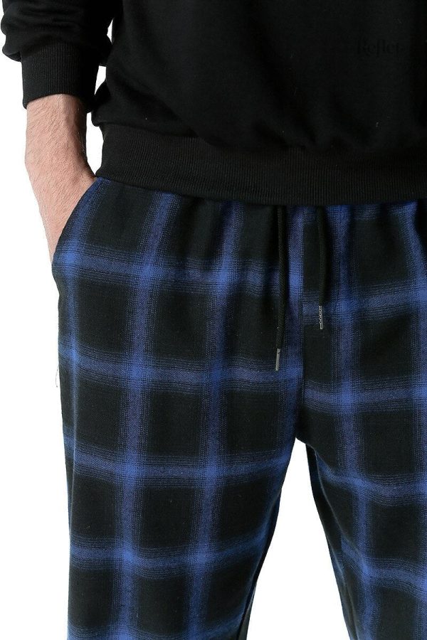 Pantalon homme à motifs plaids vintage