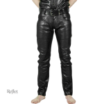 Pantalon en cuir durable avec style rétro