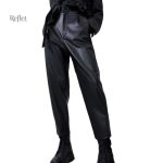 Pantalon en cuir vintage pour femme
