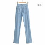 Pantalon en denim femme au style rétro
