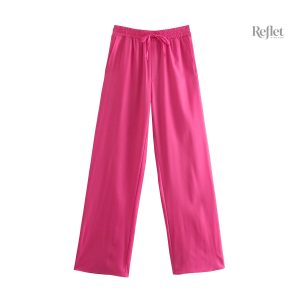 Pantalon vintage décontracté à taille haute