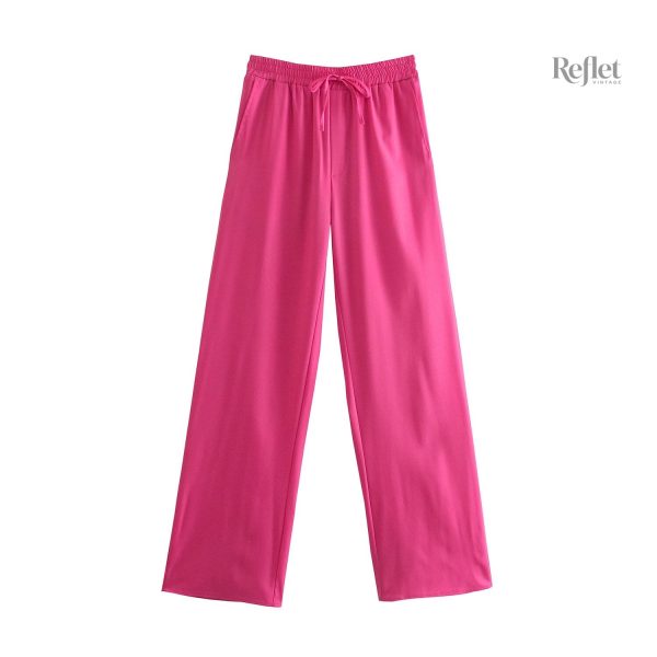 Pantalon vintage décontracté à taille haute