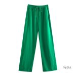 Pantalon vintage femme avec coupe évasée