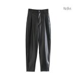 Pantalon vintage noir femme, style élégant et intemporel