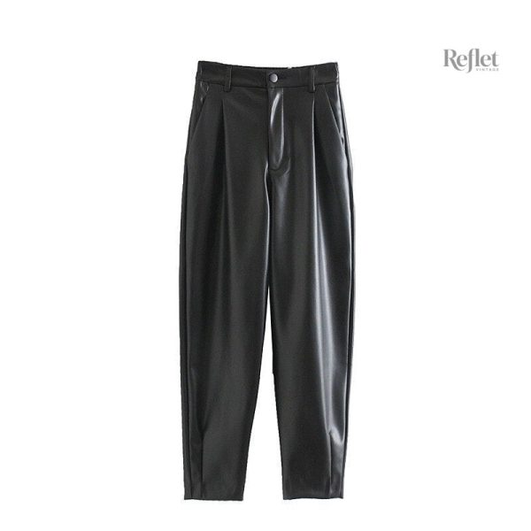 pantalon-femme-noir-vintage-1 Pantalon vintage noir femme, style élégant et intemporel