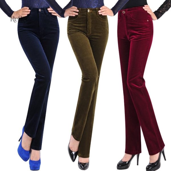 Pantalon femme tendance au look ancien