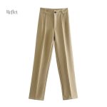 Pantalon taille haute vintage pour femme