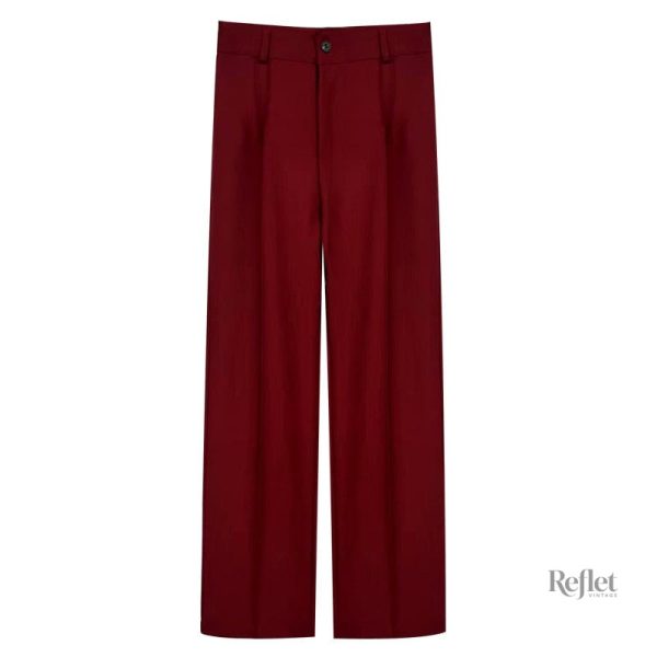 Pantalon large en tissu léger pour femme