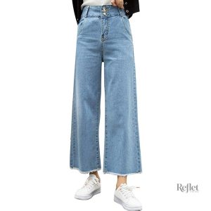 Pantalon femme, coupe vintage, taille haute élégante