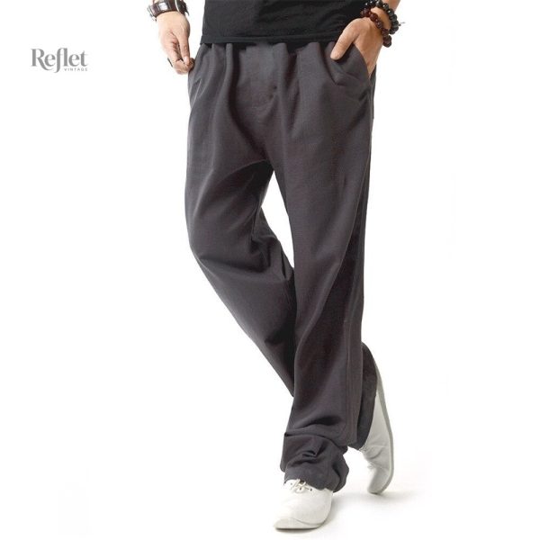 Pantalon homme vintage, tissu fluide et léger