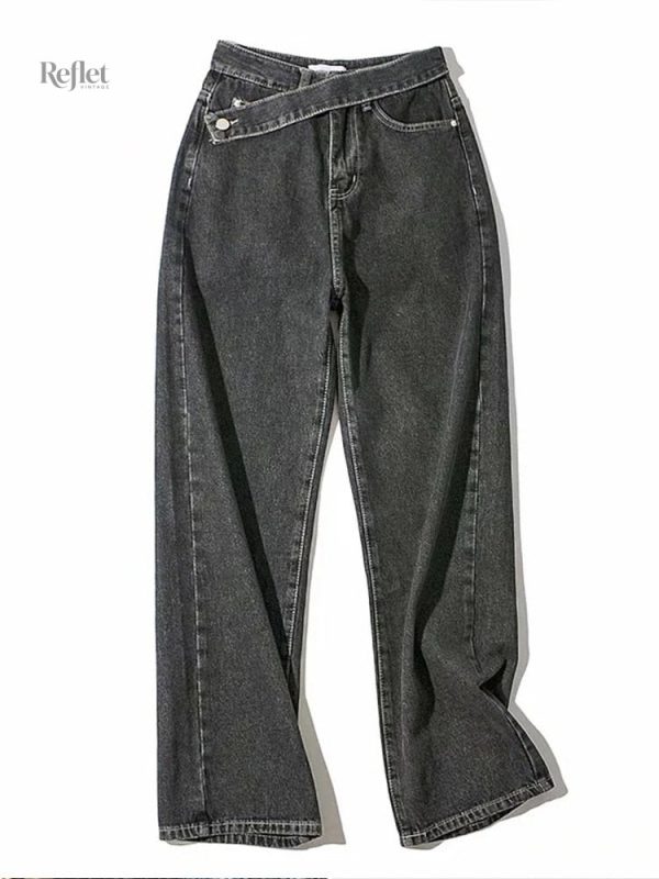 pantalon-jean-vintage-femme-noir-1 Pantalon Jean Vintage Femme Noir