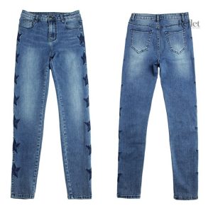 Pantalon vintage pour femme en denim