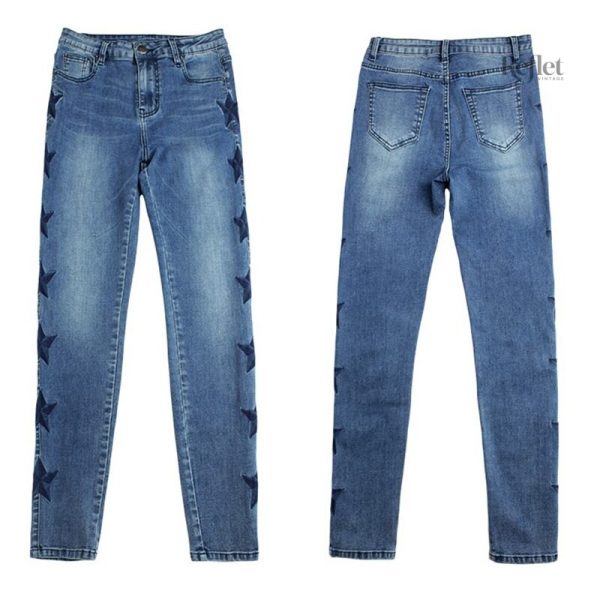 Pantalon vintage pour femme en denim